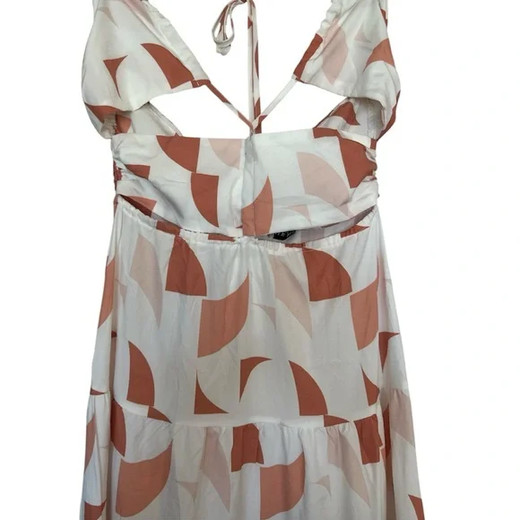 CHERLEY Geometric Print Flowy Halter Maxi Dress Size Medium NWT - Picture 3 of 5